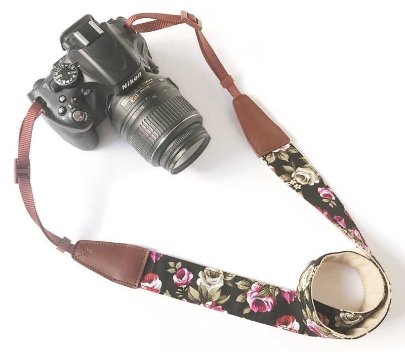 Alled Camera Strap Neck, Adjustable Vintage Floral Camera Straps Shoulder Belt for Women/Men,Camera Strap for Nikon/Canon/Sony/Olympus/Samsung/Pentax ETC DSLR/SLR - Image 1